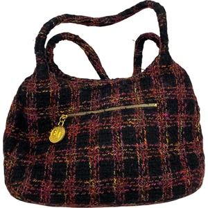 Eric Javits New York Women's Woven Bag Boho Purse Scarf Hat  Rope Zip Closure
